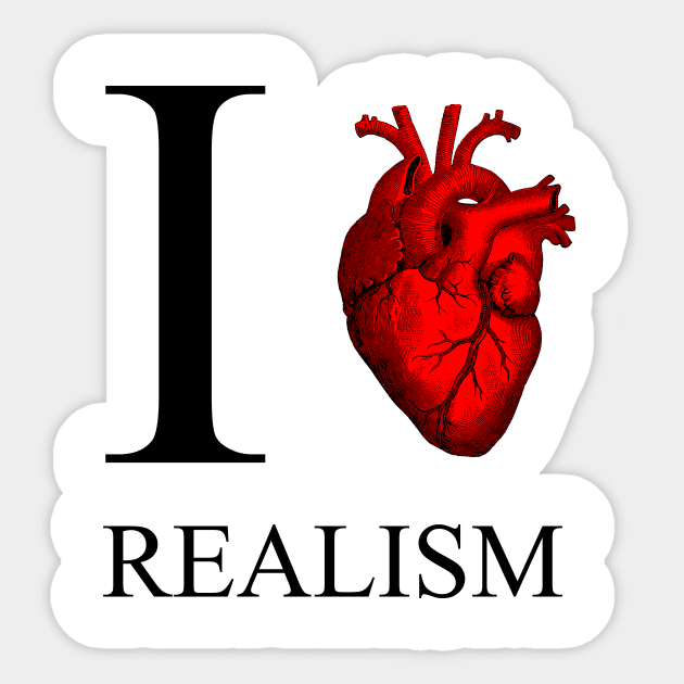 I LOVE REALISM Sticker by lucamendieta